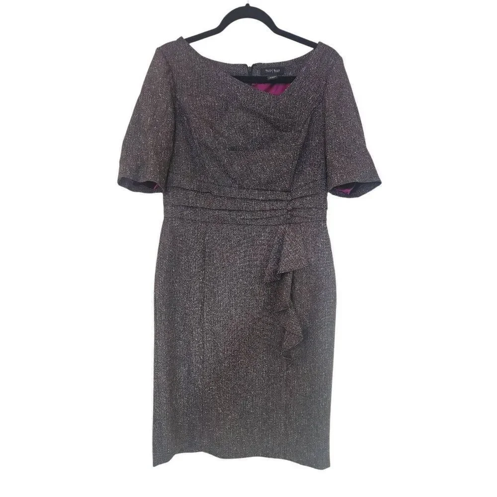 White House Black Market tweed sheath dress size 10 - Picture 4 of 11